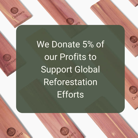Ceddera cedar grain texture and sanded edge for refreshed aroma benefit