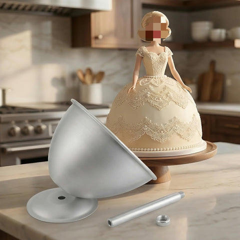 Cedilis baked 8-inch dress cake fresh from pan ready for decorating