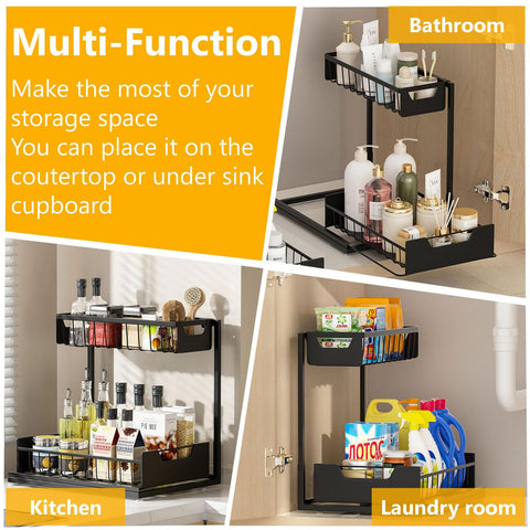 Ceetug in kitchen counter setting with supplies, improves cabinet organization aesthetics