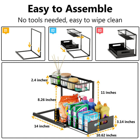 Ceetug bottom drawer pulled out with spray bottle for effortless reach
