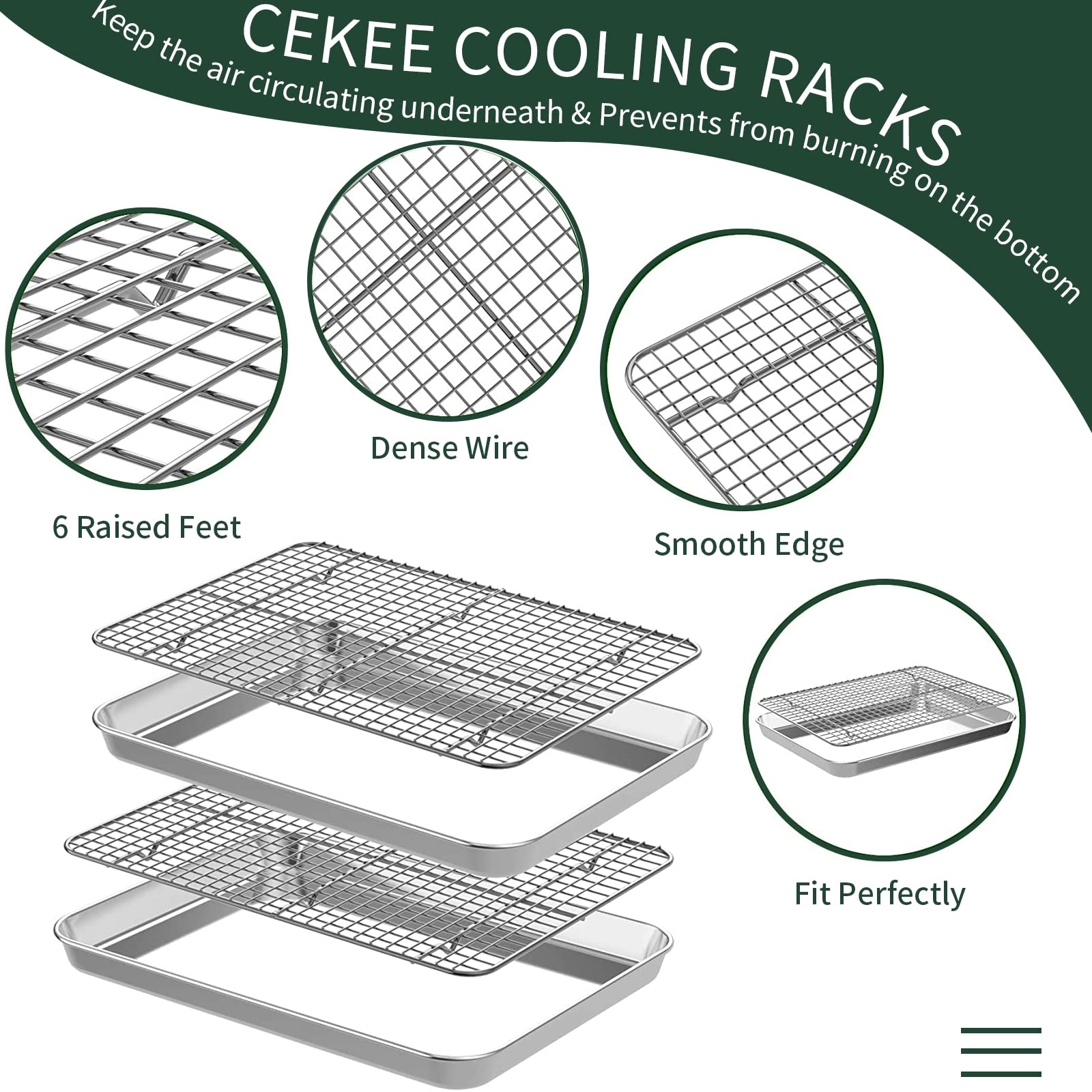 CEKEE pans in oven with roasted vegetables demonstrating even heating and consistent browning benefit