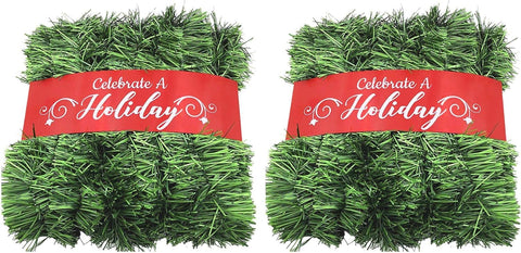Celebrate A Holiday front view of 50 foot garland showing full length and packaging benefit