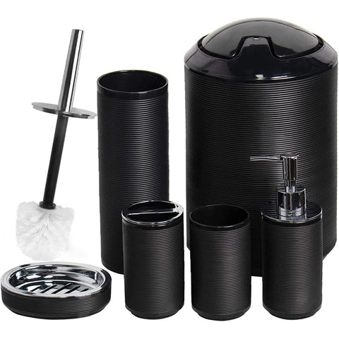 CERBIOR front view of full six-piece set showing organized countertop benefit