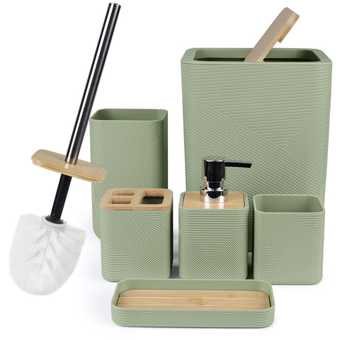 CERBIOR green set front view showing all pieces and neat coordination benefits
