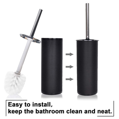 CERBIOR toilet brush holder open view showing hidden storage for hygiene