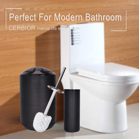 CERBIOR trash can beside common items showing compact size and practicality