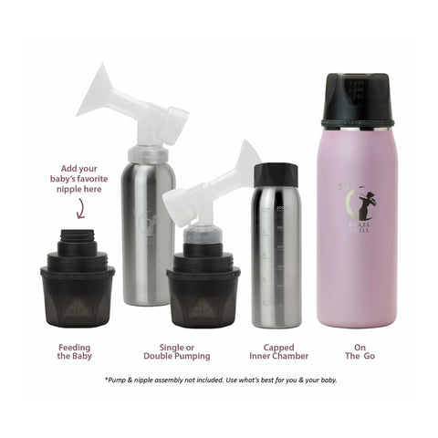 CERES CHILL OG+ connected to a breast pump demonstrating pump compatibility