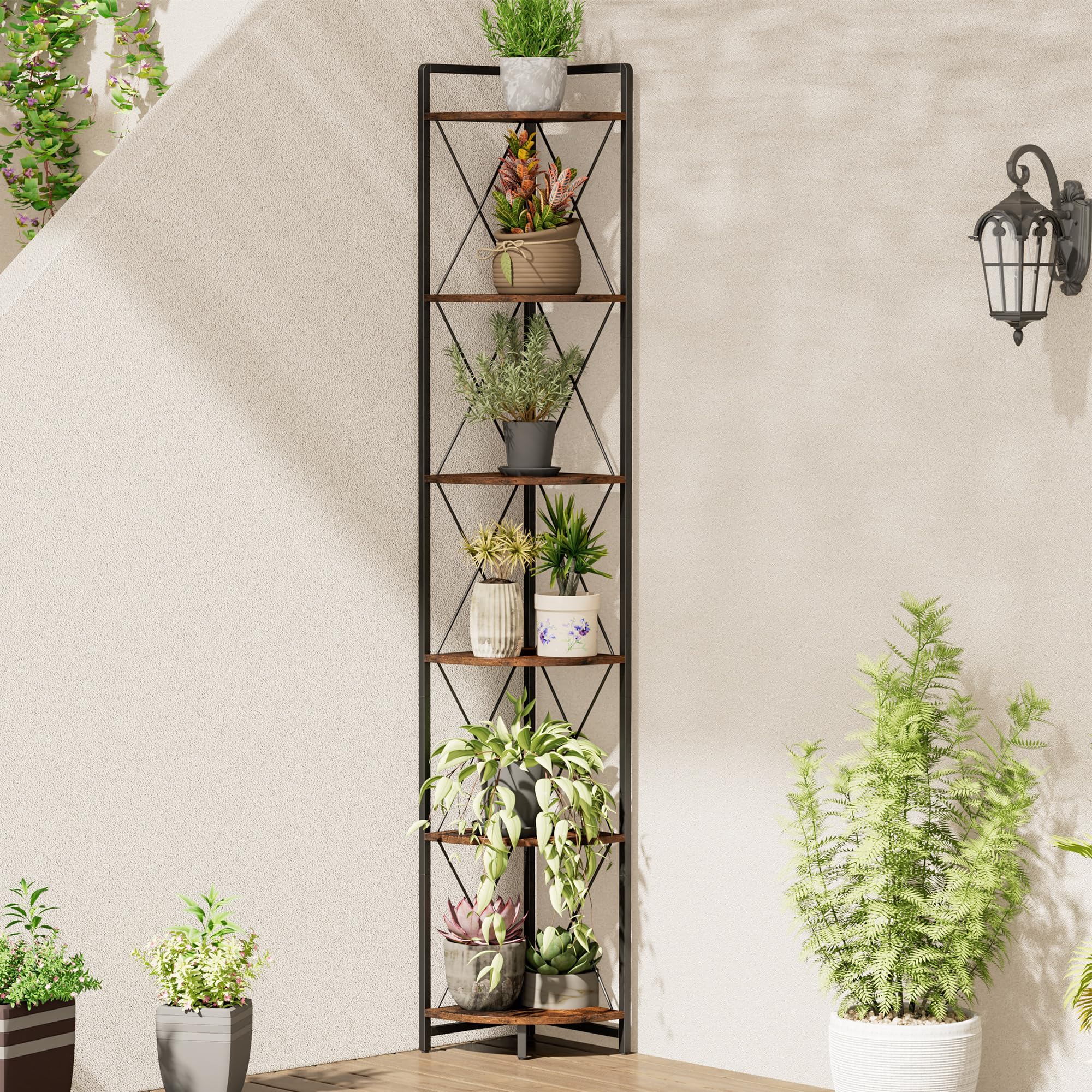 Cerlyunzan close-up of rustic brown wood grain shelf highlighting durable finish