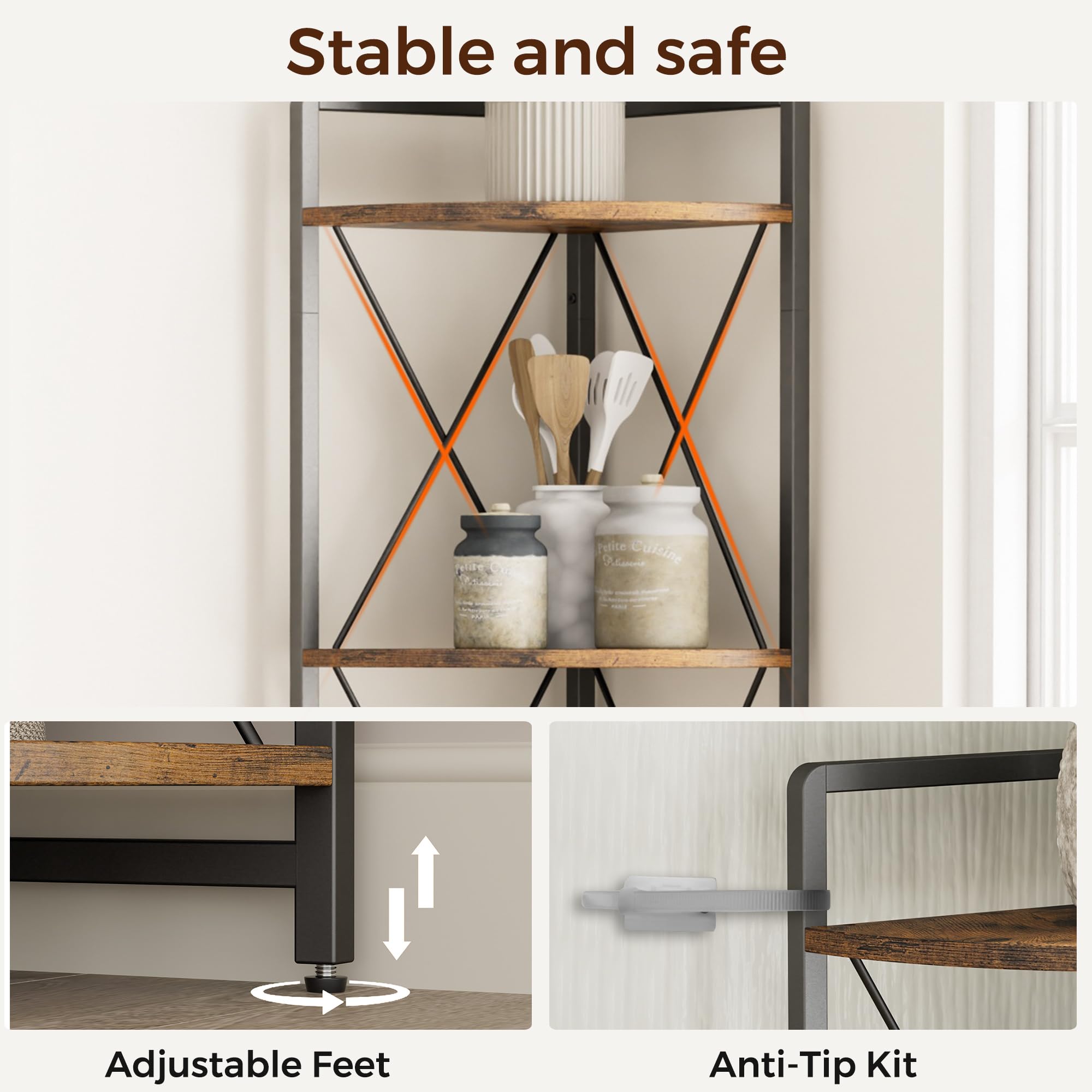 Cerlyunzan placed in living room to show space-saving corner storage benefit