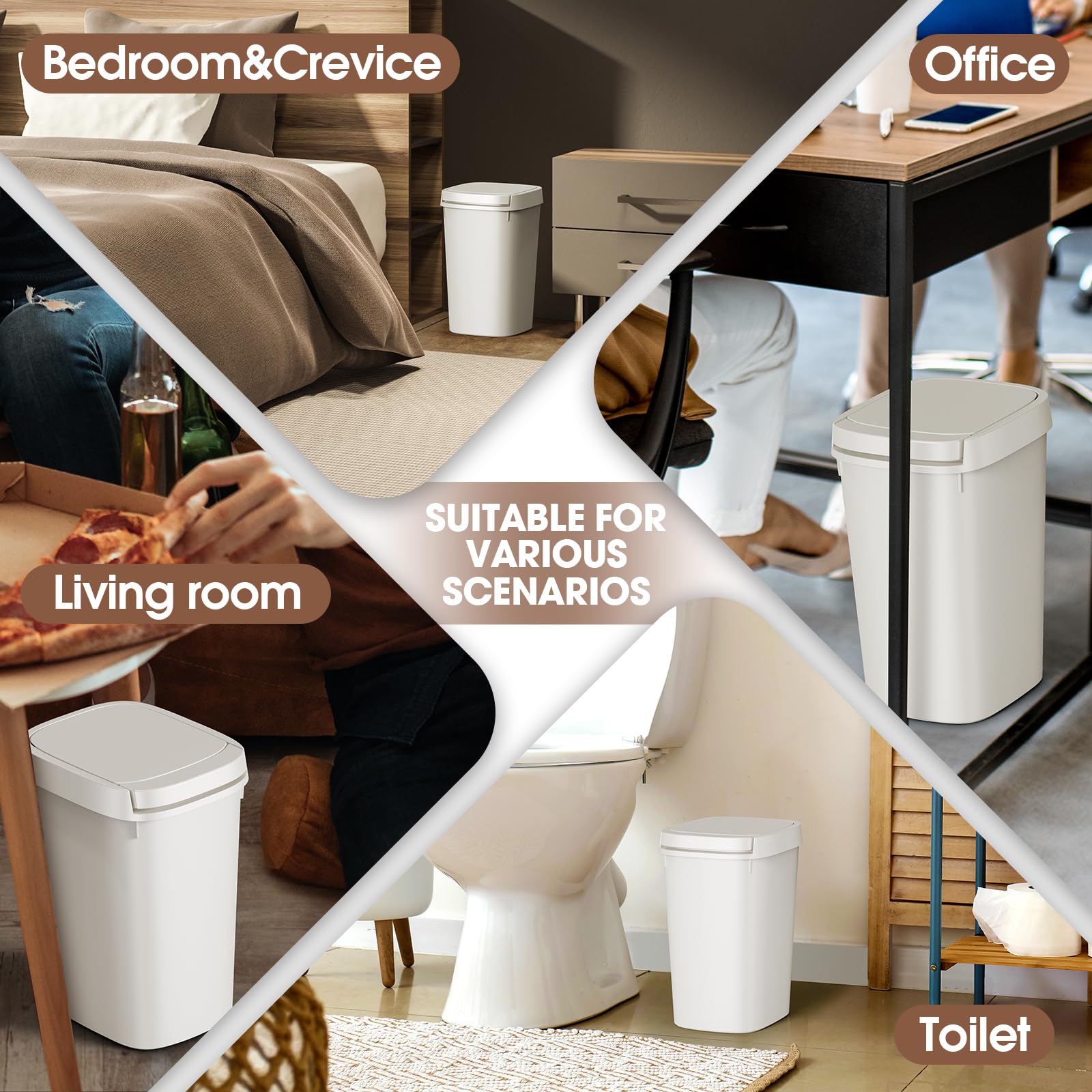 CEROELDA bathroom lifestyle image showing coordinated bins keeping space fresh