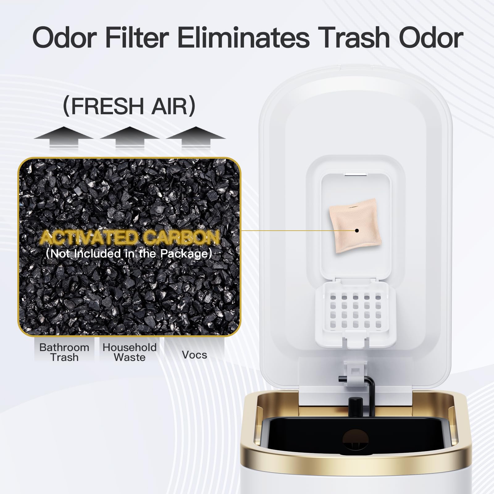 CEROELDA removable inner bucket lifted out for easy emptying and simple rinsing
