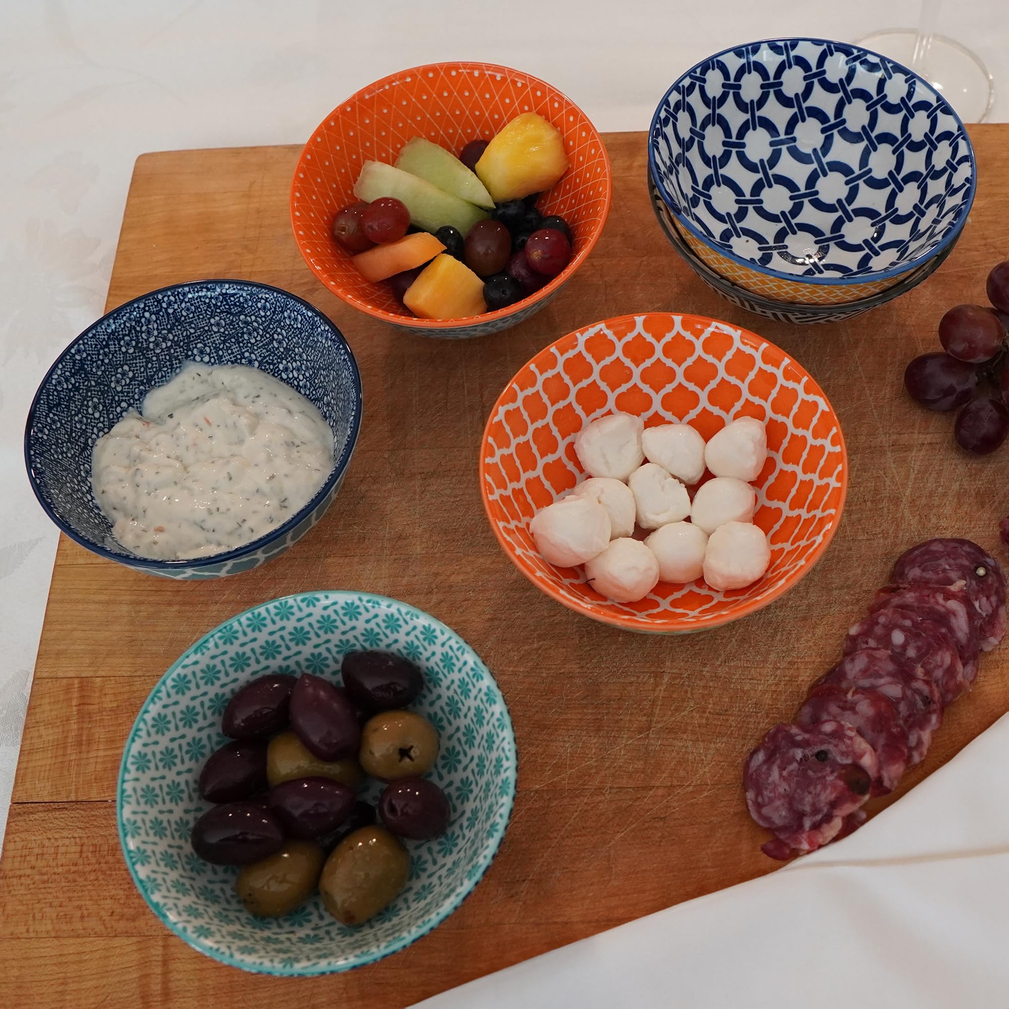 Certified International close-up of Chelsea bowl pattern highlighting vibrant colors and durable glaze