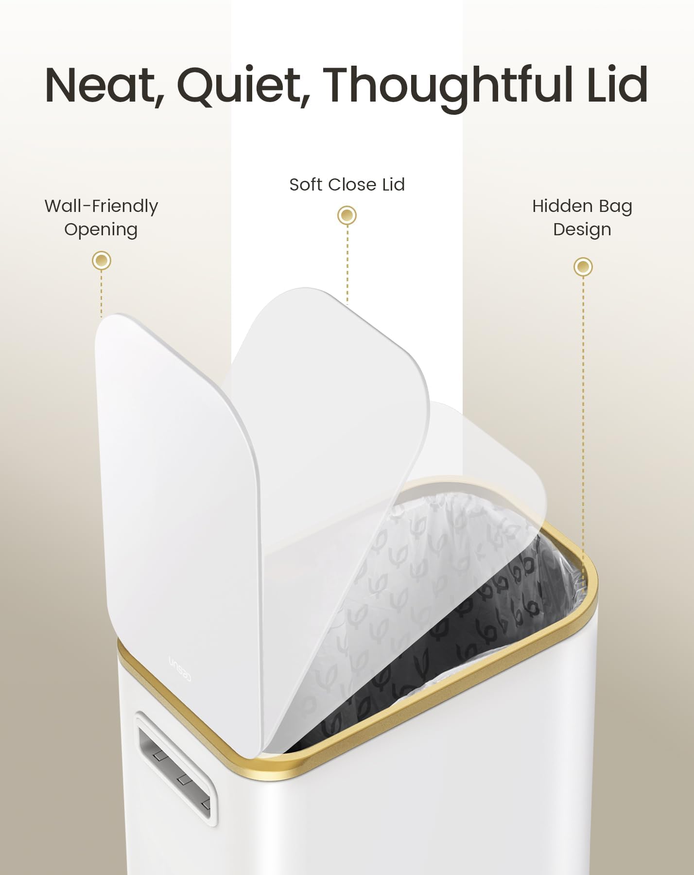 Cesun side profile highlighting slim shape, fits narrow spaces easily