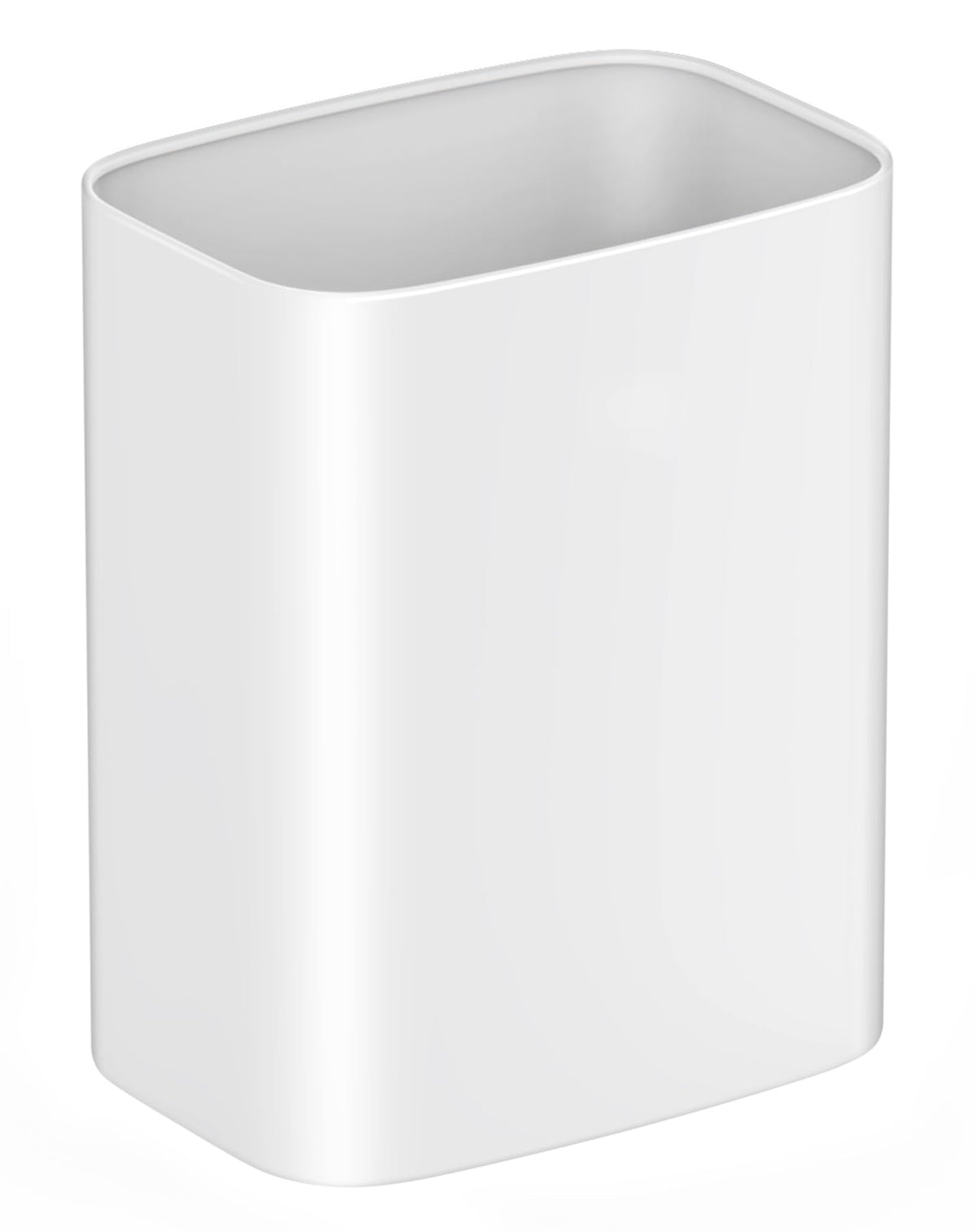 Cesun front view of white trash can showing compact footprint and modern look