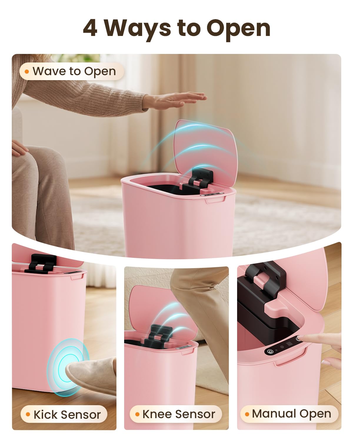 Cesun lid closed showing tight seal to contain odors effectively