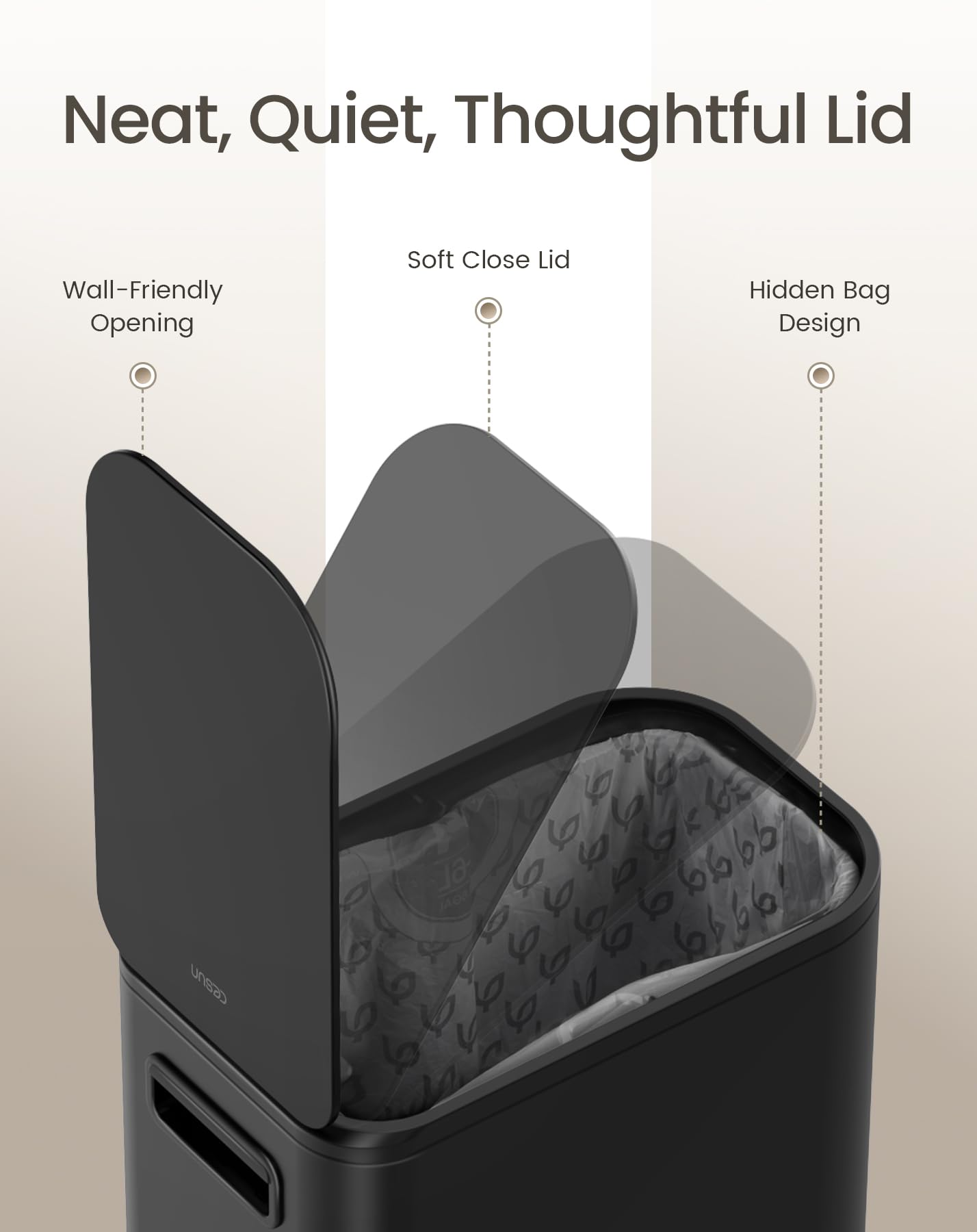 Cesun open top revealing removable inner bucket for easy cleaning