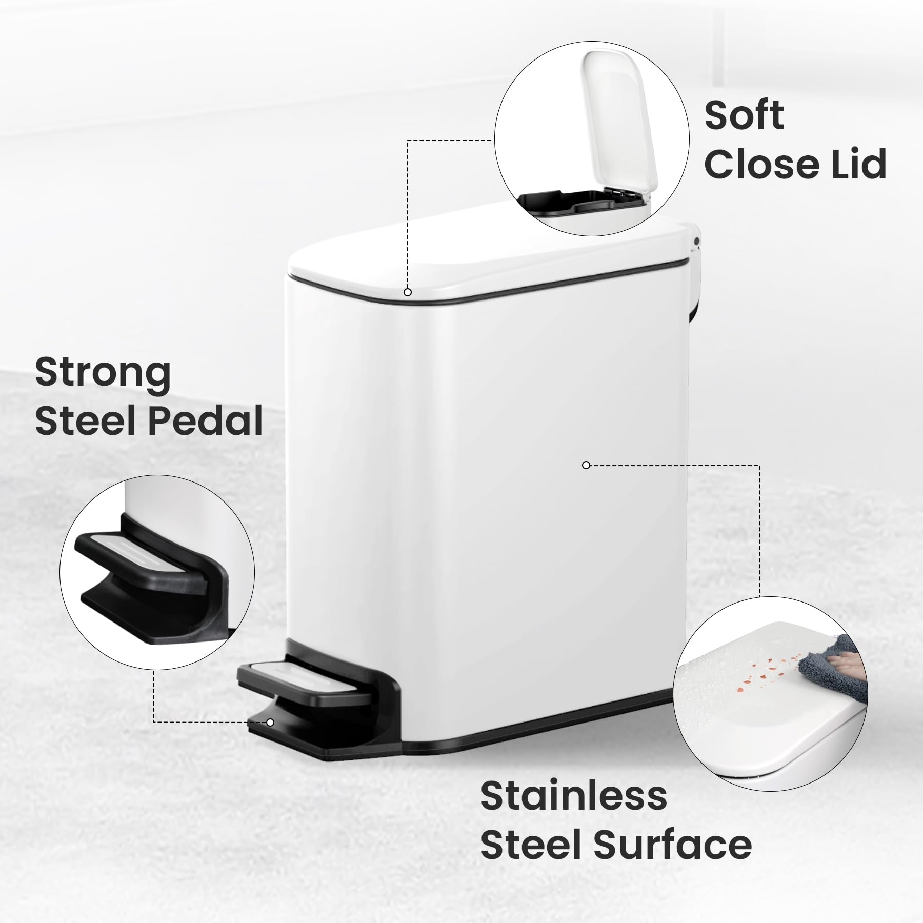 Cesun pedal detail highlighting durable steel tread for comfortable stepping