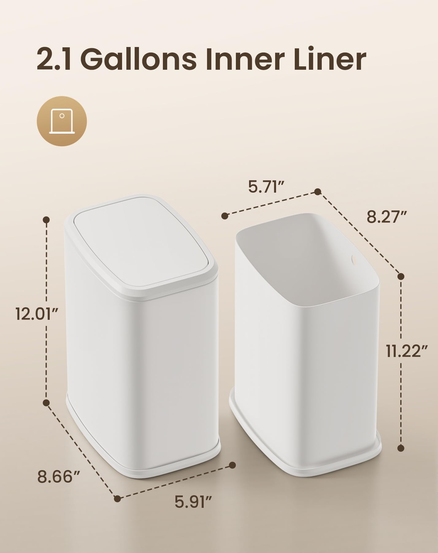Cesun side profile highlighting slim design for tight corners and under sinks