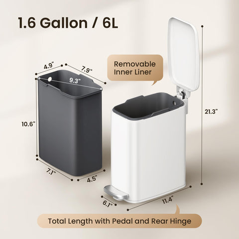 Cesun finger-print resistant finish close-up keeping bin looking neat