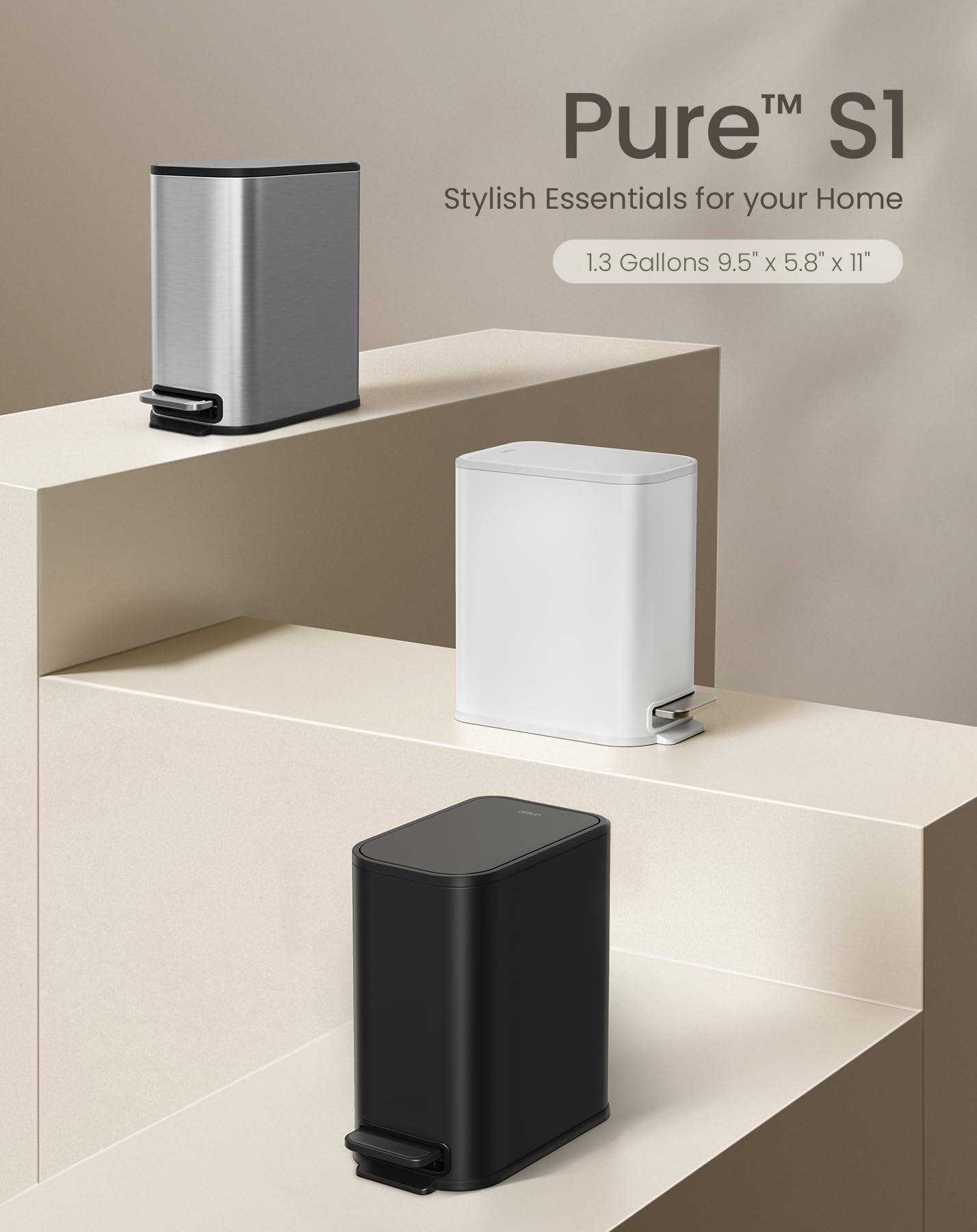 Cesun smudge-resistant finish close-up for easy cleaning benefit