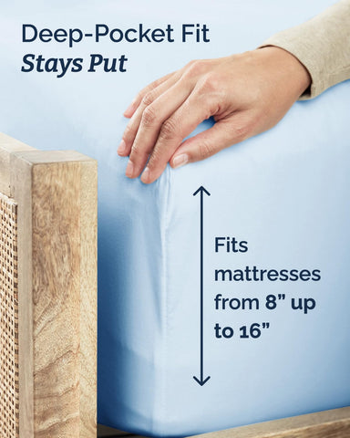 CGK Unlimited flat sheet spread on bed showing full coverage and smooth drape