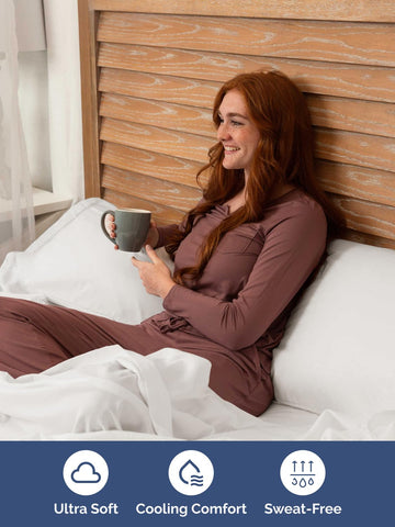CGK Unlimited made bed in bedroom setting demonstrating smooth look and wrinkle resistance
