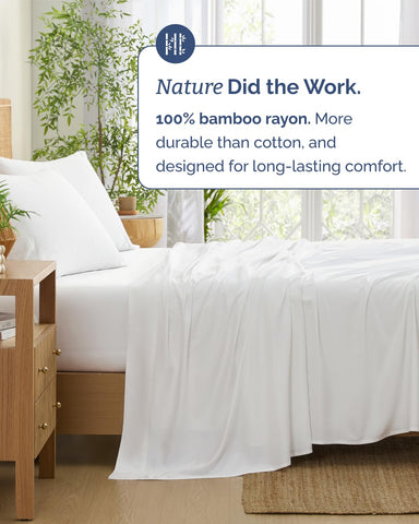CGK Unlimited sheets on a made bed illustrating cooling sheen and crisp look