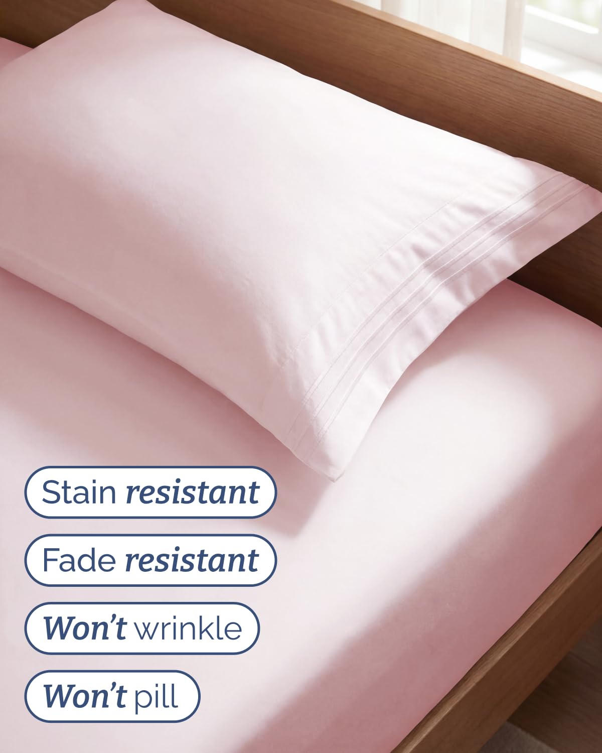 CGK Unlimited made bed in bedroom showing calming lavender for cohesive style benefit