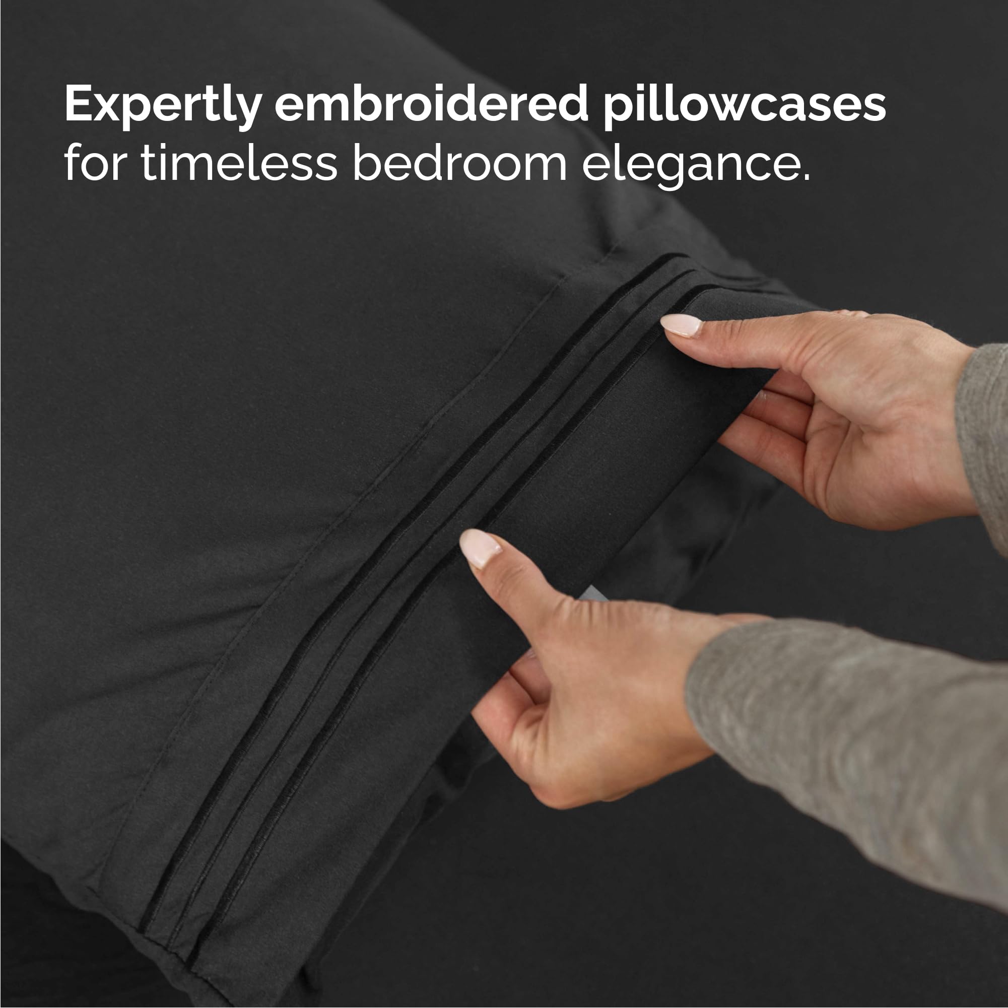 CGK Unlimited fabric macro showing double-brushed microfiber texture for extra softness