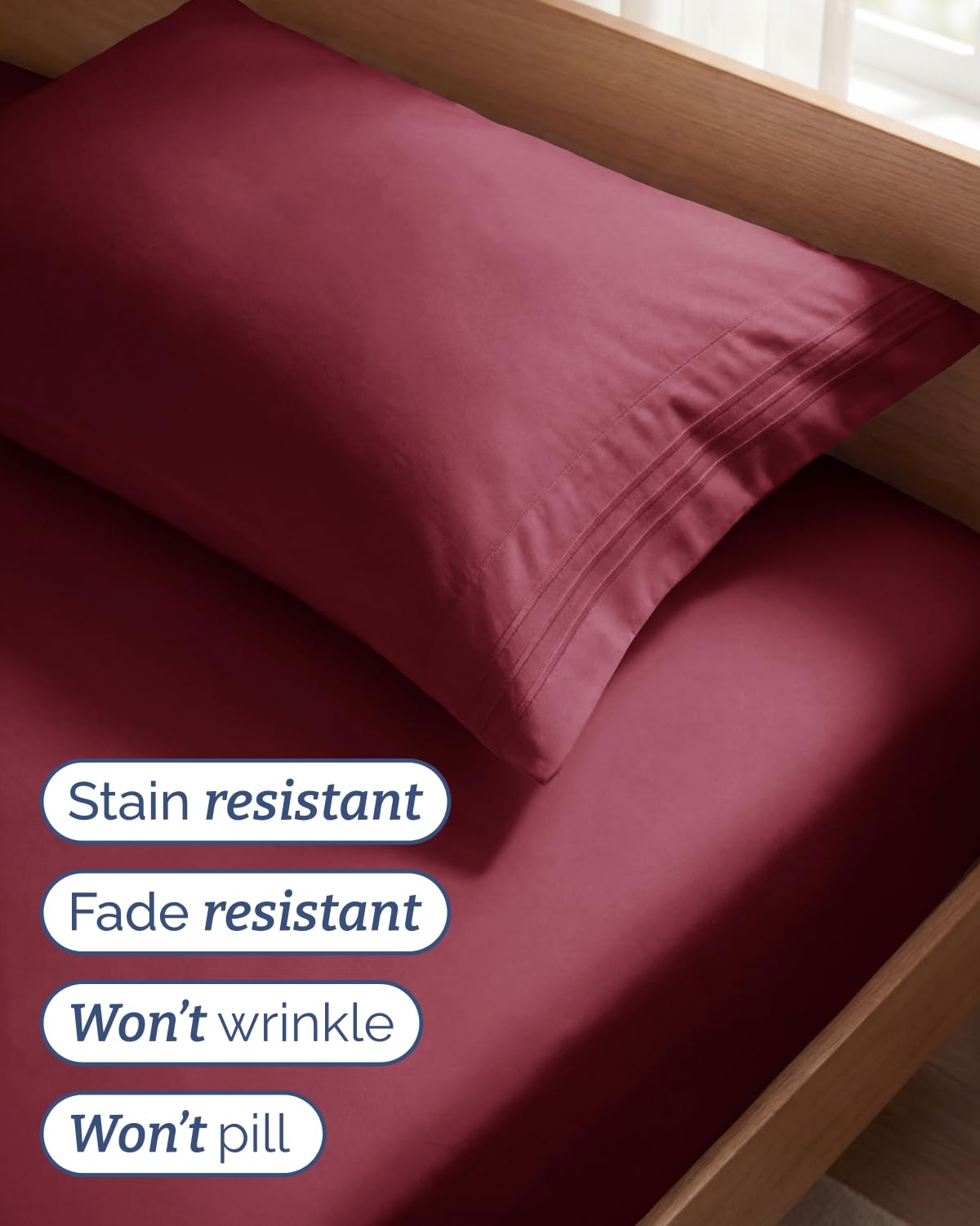 CGK Unlimited fabric texture macro of double-brushed microfiber for silky comfort