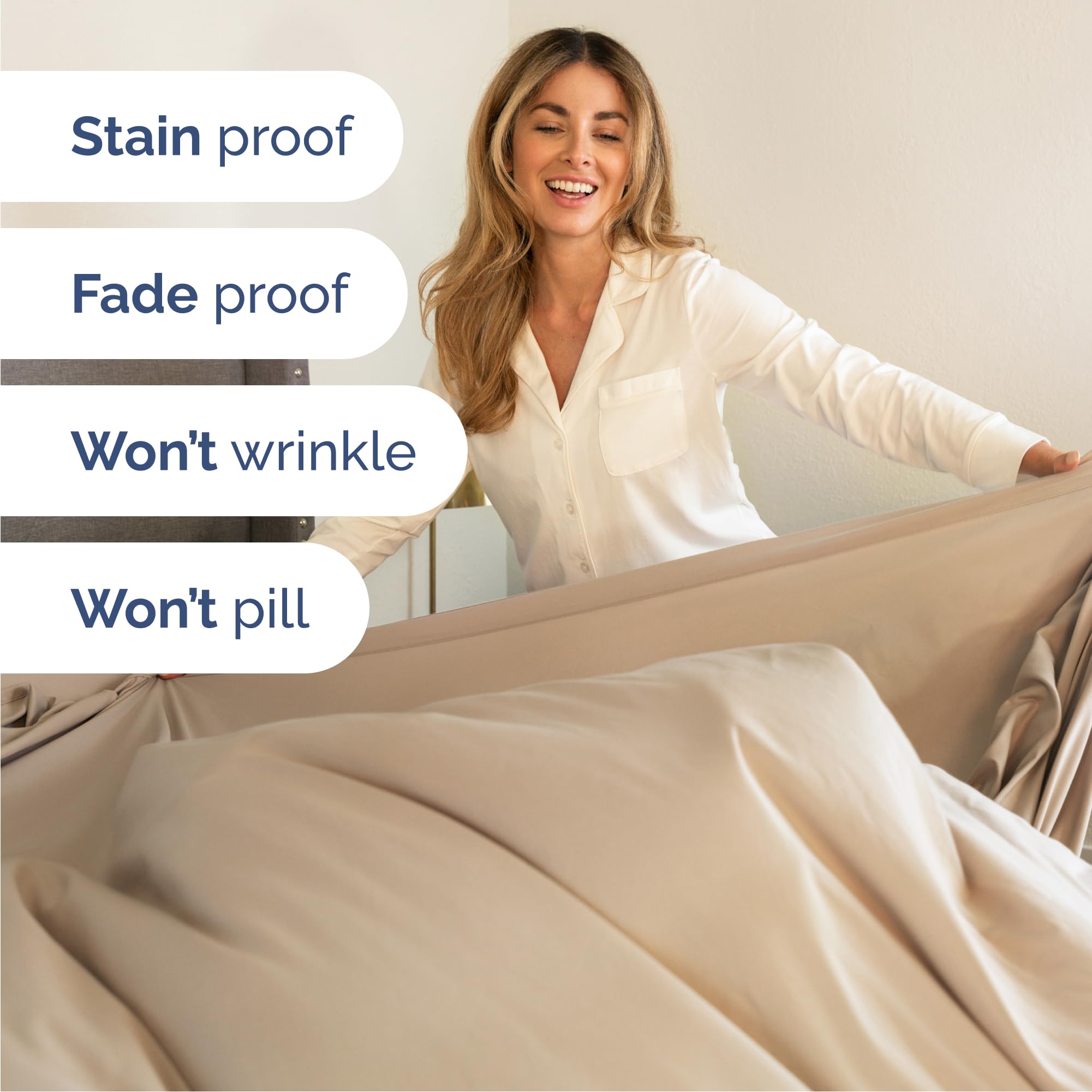 CGK Unlimited fabric texture of double-brushed microfiber showing silky softness and breathability