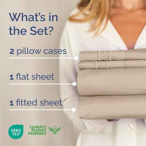 CGK Unlimited fitted sheet deep-pocket detail demonstrating secure fit for up to 16-inch mattresses