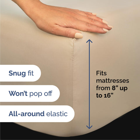 CGK Unlimited flat sheet fully spread on bed illustrating full coverage and smooth appearance