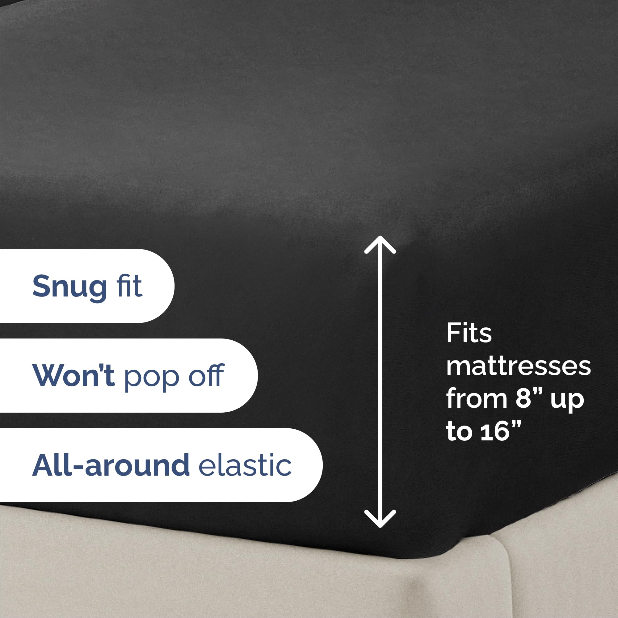 CGK Unlimited flat sheet fully spread on a Cal King bed showing generous coverage
