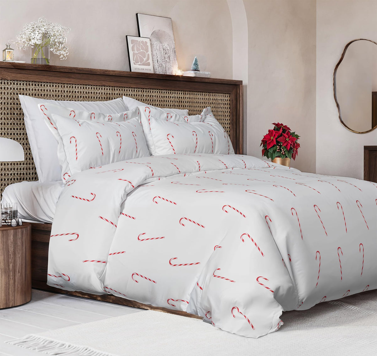 CGK Unlimited candy cane front view showing festive pattern and cozy appeal