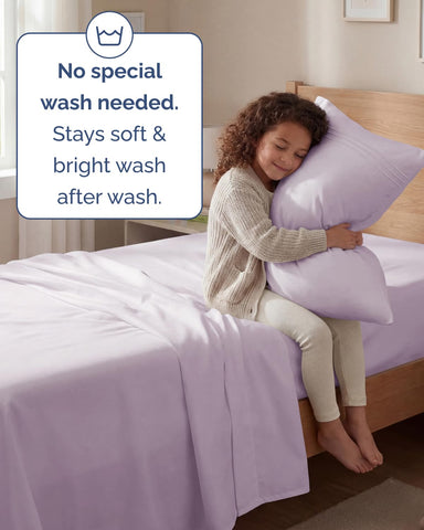 CGK Unlimited care label image highlighting easy wash instructions and durability
