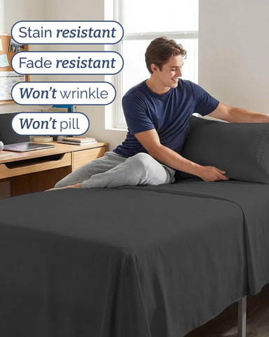 CGK Unlimited fitted sheet pulled over mattress demonstrating up to 16-inch pocket depth