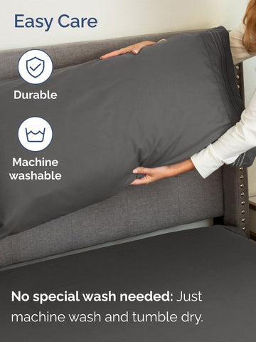 CGK Unlimited on tall mattress comparing depth to show fit