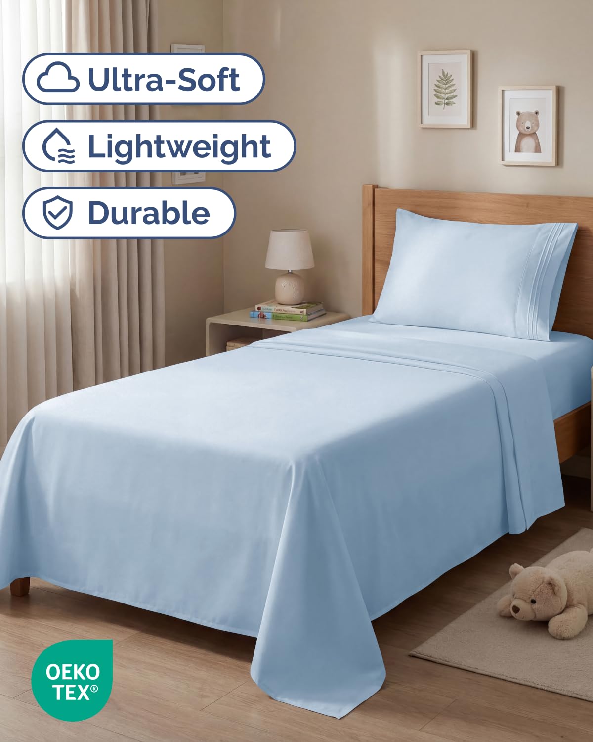 Close-up of CGK Unlimited brushed microfiber texture offering silky, breathable comfort
