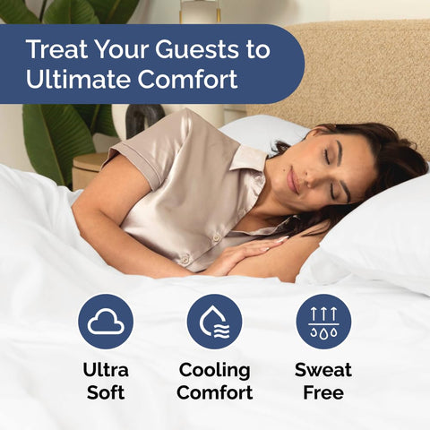 CGK Unlimited flat sheet and two pillowcases arranged to show complete four-piece set benefit