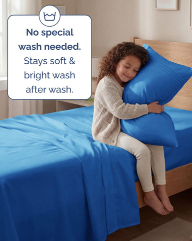 CGK Unlimited fitted sheet demonstrated with ruler to show deep pockets up to 16 inches