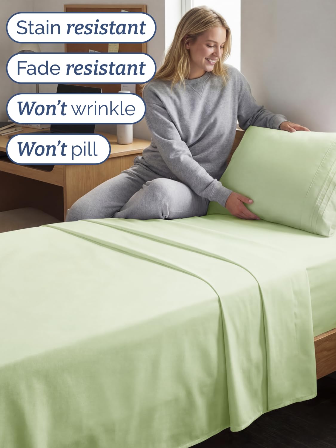 CGK Unlimited elastic pocket close-up showing deep-pocket design and mattress stability