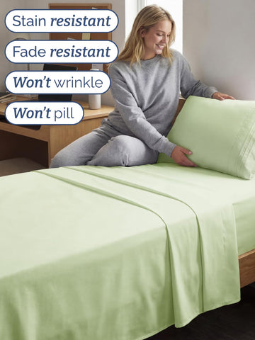 CGK Unlimited elastic pocket close-up showing deep-pocket design and mattress stability