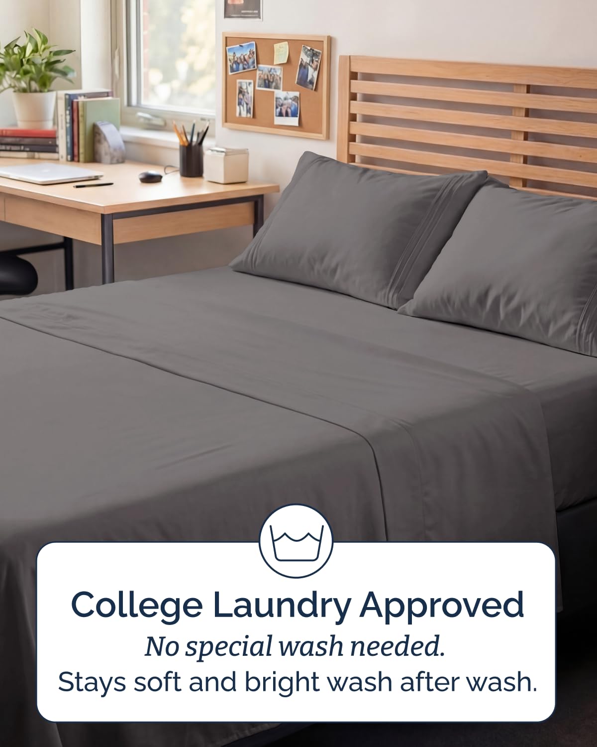 CGK Unlimited fitted sheet on mattress showing snug fit for 8–16 inch depths
