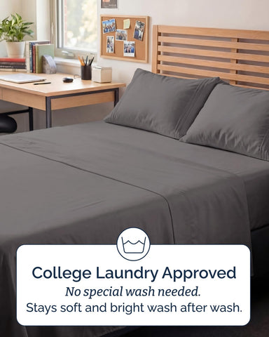 CGK Unlimited fitted sheet on mattress showing snug fit for 8–16 inch depths