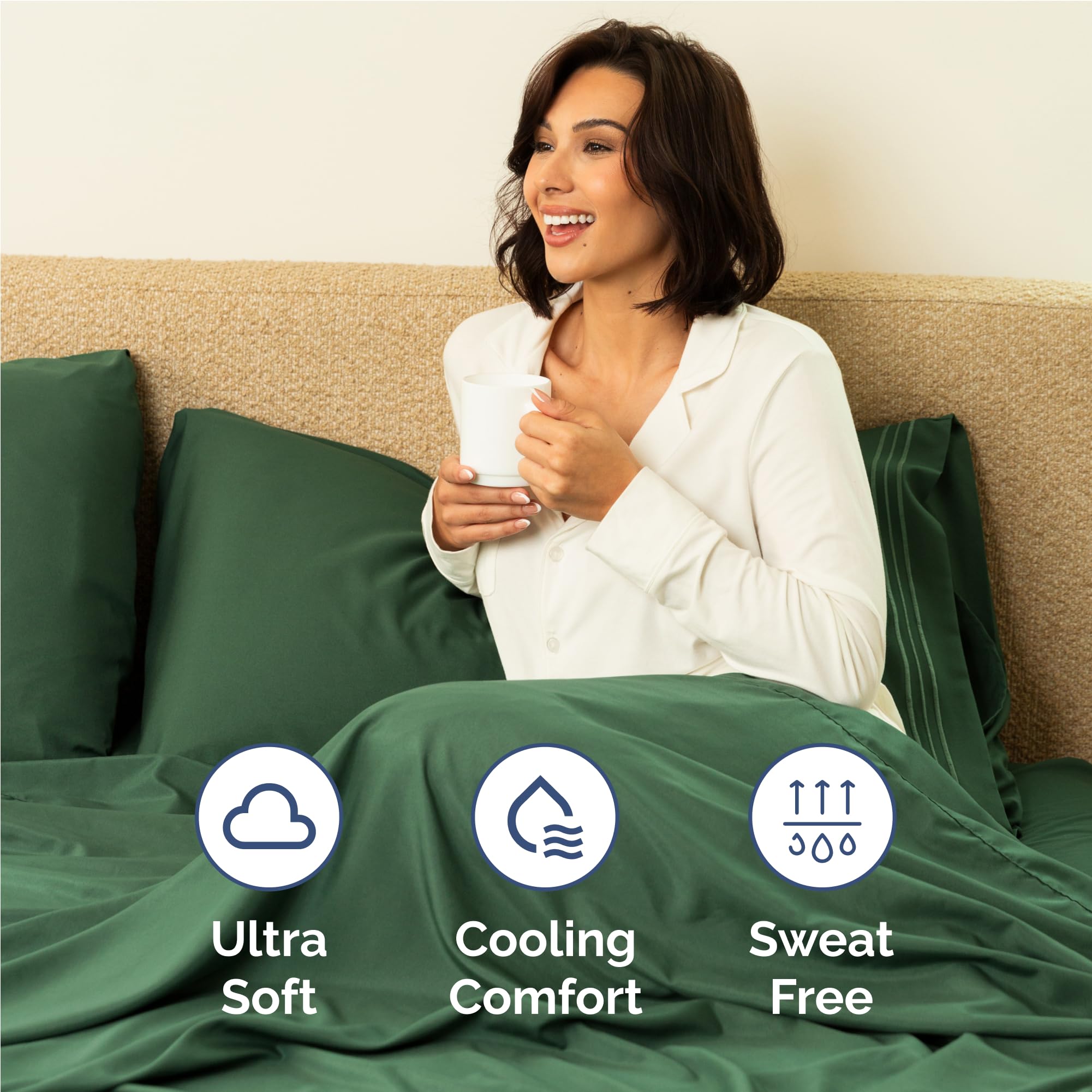 CGK Unlimited two pillowcases close-up showing soft silky appearance benefit