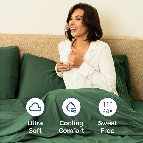 CGK Unlimited two pillowcases close-up showing soft silky appearance benefit
