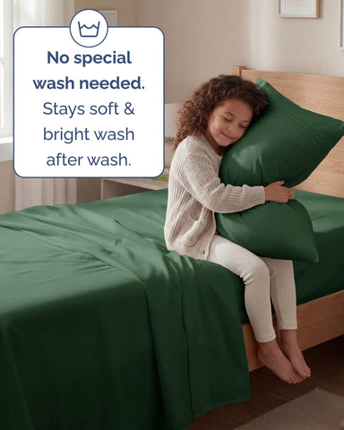 CGK Unlimited fitted sheet on mattress showing secure fit up to 16-inch depth