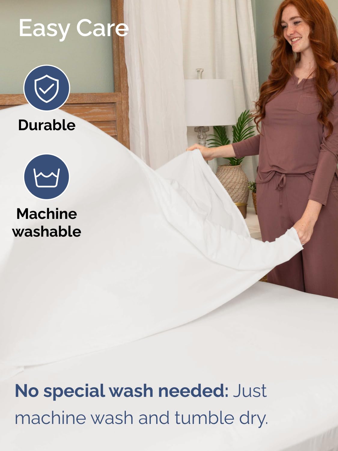 CGK Unlimited ruler beside fitted sheet illustrating deep pocket measurement accuracy