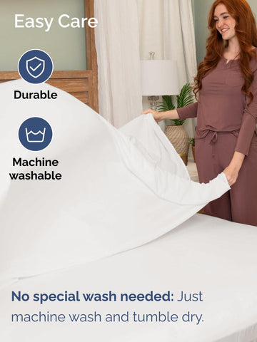 CGK Unlimited ruler beside fitted sheet illustrating deep pocket measurement accuracy